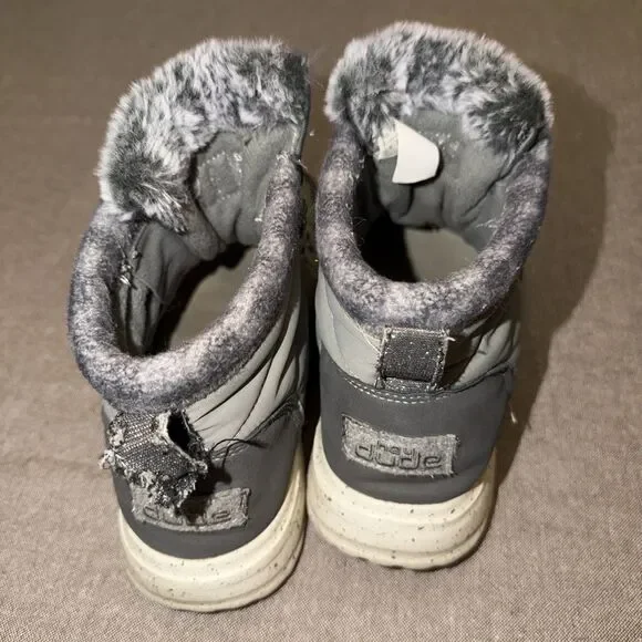 Hey Dude Women's Brandy Grey Lace Up Light Weight Boots Size 7 - Picture 4 of 10